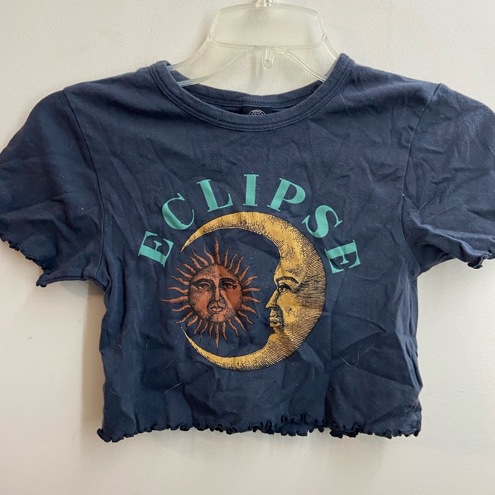 cropped print tee